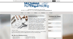 Desktop Screenshot of mccluskeysplumbingandheating.com
