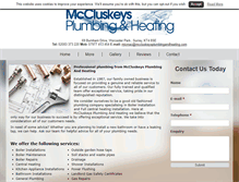 Tablet Screenshot of mccluskeysplumbingandheating.com